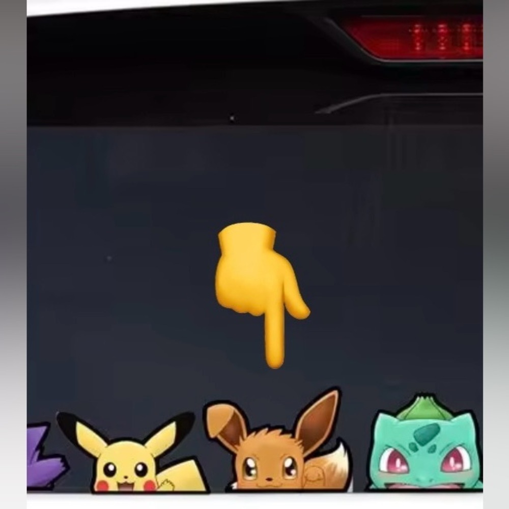Pokemon Eevee Peeking Decal Vinyl Window Car Detail Wall Decor Anime